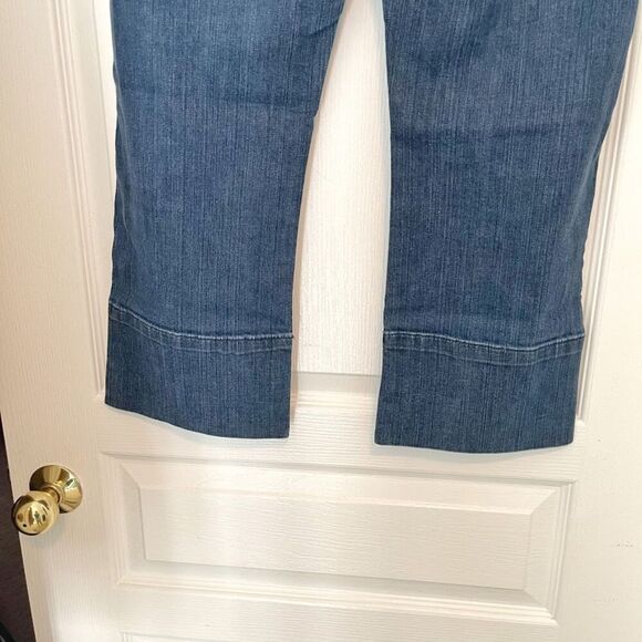 Joe's Socialite Kicker Low Rise Wide Leg Pocket Crop Medium Wash Stretch Jeans - Picture 11 of 14